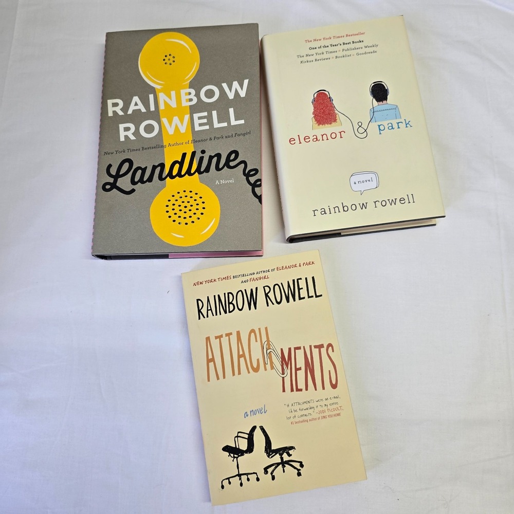 Rainbow Rowell Book Bundle Eleanor & Park Landline Attachments Romance Set‎
